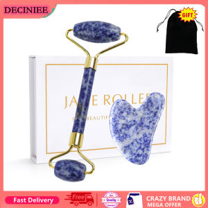 DECINIEE Jade GuaSh Massager for Face Blue GuaSha Board Natural Stone Scraper Body Massage Beauty Skin Care Slimming Health Tools