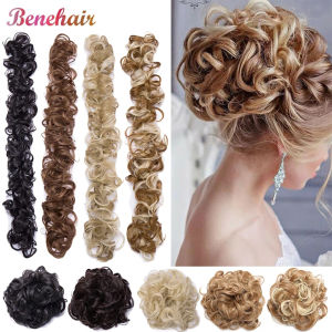 BENEHAIR Tóc Giả Tổng Hợp Kiểu Búi Rối Cho Nữ Có Dây Thun Sợi Nhiệt Độ Cao Kẹp Tóc Phụ Kiện Tạo Kiểu Tóc Dụng Cụ Tạo Kiểu Tóc Hình Bánh Rán