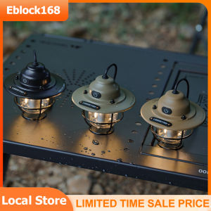 LED Camping Lantern Vintage Portable Hanging Camping Lamp Stepless Dimming Waterproof IPX4 Rechargeable for Outdoors for Hiking Camp for Home