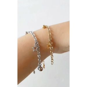 Gelang Tangan Titanium Anti Karat & Bonus Kotak Perhiasan