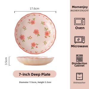 JINGDITAOCI | Cream Style Underglaze Hand-painted Ceramic Dinnerware