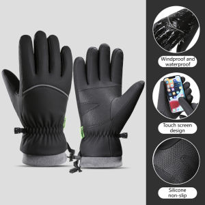 GTUBIKE Winter Cycling Gloves Touch Screen Motorcycle Gloves Windproof Sports Riding Ski Gloves Waterproof Running Gloves