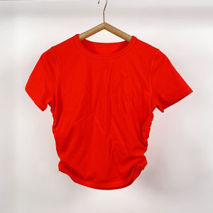 Breathable Yoga Shirt For Women Waist Shaping Short Sleeve