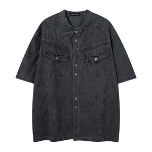 zuocisankon | Retro Washed Denim Shirt