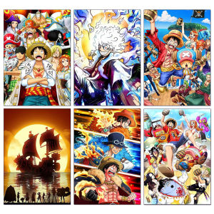 Bandai | Luffy Anime Cross Stitch Diamond Painting Mosaic Embroidery Home Decor Full Drill 5D DIY Art Gift Set New Arrivals 2026