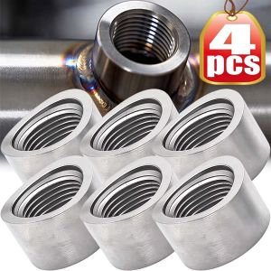 4 cái cảm biến oxy Nut Hàn bung cắm m18x1.5 O2 Bộ chuyển đổi cảm biến cong notched Nut bung thép không gỉ phổ thông phụ tùng ô tô