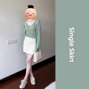 PEIZIXUAN | Korean Style Green Knitted Suit Early Autumn