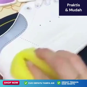 WHITEKICK CREAM PEMBERSIH SEPATU PEMUTIH SEPATU FREE SPONS FA