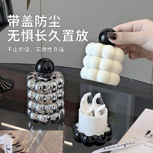Luxury Cotton Swab Toothpick Holder Home Use Storage Container Personalized Creative High End Aesthetic Cream Style Dental Floss Tin