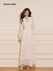 Celebrity Style Pure White Love French Elegant Dress