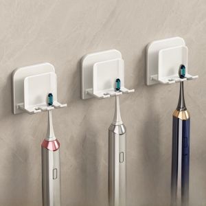 Minimalist Style Wall-Mounted Toothbrush Holder Nordic Design Bathroom Storage Rack for Electric Toothbrush Cup And Mouthwash Cup