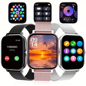 Đồng Hồ Thông Minh Bluetooth 2025 Dành Cho Nam Nữ Với Màn Hình Lớn Theo Dõi Sức Khỏe Đồng Hồ Thể Thao Chức Năng Gọi Cuộc Gọi Theo Dõi Nhịp Tim Và Giấc Ngủ Tương Thích Với Android iOS