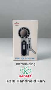 HADATA F218 Handheld Fan with Detachable Clip 100 Speed Refrigeration Function & 12h Battery Life
