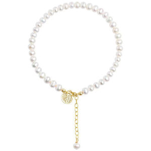 Fortune Blessing Pendant Pearl Beaded Bracelet for Women Girl Lucky Wrist Chain Jewelry