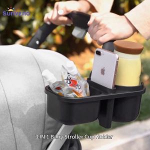 3 in 1 Stroller Cup Holder Multifunctional Creative Stroller Accessories Baby Stroller/Pushchair Water Bottle Mobile Phone Holder