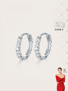 Full Star Design Pt950 Platinum Earrings