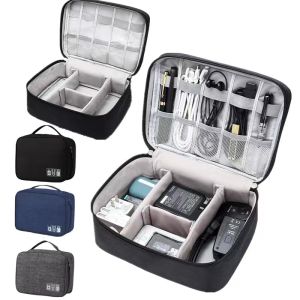 Travel Cable Bag Portable Universal Digital USB Cable Charger SD Cards Packing Organizer Cord Charger Wires Battery Cosmetic Zipper Storage Bags