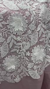 Blue 2026 High-Quality African Nigerian Milk Silk Embroidery Lace Fabric Tulle for Wedding Party Dress Chiffon 5 Yards