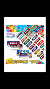 BOYS DESIGN Personalized Name Tag with your Favorite Characters - Perfect For School No Lace