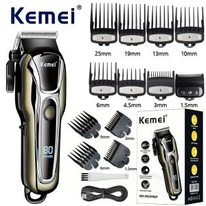 Kemei | Kemei PG1990A Rechargeable Hair Clipper or Limit Combs Professional Cordless Men Hair Trimmer Mens Hair Cutting Machine Barber