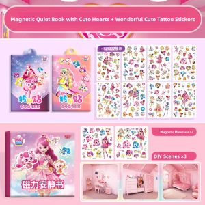 HPRETTY | Magnetic Quiet Book for Girls 3-6 Years with 4 Stickers