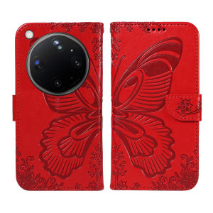 Leather Wallet Flip Case for OPPO Find X8 X9 Pro Ultra Phone Case Cover | Butterfly Embossed Design Protective Kickstand