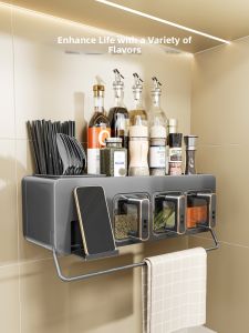 BAOJIAWANG | Wall-mounted Multi-function Spice Container