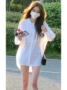 Áo Sơ Mi Dài Tay Trắng Rộng Rãi Thêu Hoa Cho Nữ Mùa Xuân Thu Phong Cách Hàn Quốc Giản Dị Thời Trang Đa Năng Áo Thun Cotton