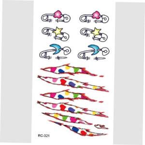 ฮาโลวีนสยองขวัญศัลยกรรมแผล Tattoo สติกเกอร์ Spooky ตกแต่งฮาโลวีน Body Art ผลการบาดเจ็บเลือดปลอม