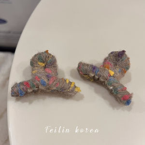 Felin  Outrageous Plush Hair Accessories Mini Hair Clips Edge Clips Womens Hair Decorations Small Size Fringe Clips