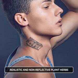 Durable waterproof one to two weeks temporary tattoo sticker money pattern fake tattoo neck and back of hand