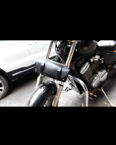 Túi đựng xe máy xe máy bằng da PU Túi đựng dụng cụ cuộn Túi đựng đồ gắn tay lái xe máy phong cách retro chất lượng