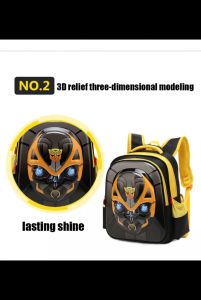 Primary school pupils school bag transformers bumblebee 1-3 grade 12 children kindergarten boy 6 years old backpack