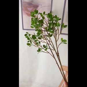 (พร้อมส่งในไทย ถึงมือรวดเร็วทันใจ) ใบยูคา/ใบไม้ประดับ ใบไม้ประดิษฐ์ จากผ้าไหม ดอกไม้ปลอม แจกันดอกไม้พระ