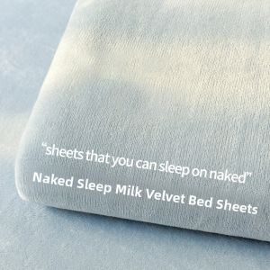 KAMONI | Thickened Milk Coral Fleece Single Bed Sheet