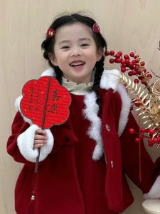 คลิปผมผีเสื้อสีแดงสำหรับเด็กผู้หญิง ไม่ทำลายผม คลิปผมหน้าร้อน ของตกแต่งผมสำหรับเด็ก ด้ายไหมพรม คลิปผมแฟชั่นสำหรับเด็ก