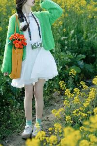 French Green Open Cardigan Knitted Sweater Womens Dress Two-Piece Set Sweet Fairy Tale Skirt Gentle Wind Princess Dress