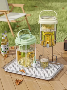 กาต้มน้ำเย็นฤดูร้อน ถังใส่น้ำแข็งความจุขนาดใหญ่ กาต้มชาผลไม้เย็นในตู้เย็น ถังใส่เครื่องดื่มพร้อมตัวกรอง