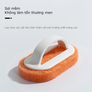 Bàn chải cọ rửa bọt biển đa năng có tay cầm có thể cọ rửa bếp xong nồi bát đĩa bồn rửa mặt nhà vệ sinh