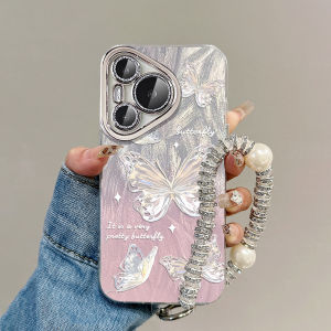 Huawei Pura80Pro Phone Case Gradient Butterfly Design Full Lens Protection Anti-Fall Female Style with Lanyard Honor 50 Protection
