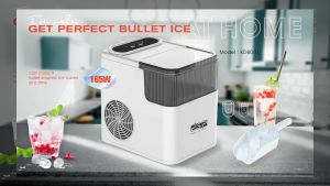 Máy làm đá viên siêu tốc 6 phút thương hiệu cao cấp DSP KD8001 - Công suất 165W - Hàng Nhập Khẩu Bảo Hành 1 Năm