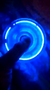 LED Fidget Spinner Glowing Hand Spinner Toys Stress Relief Gifts for Kids Adults with 16 Color Changing Lights