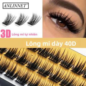 Mi Giả 3D Tự Nhiên Lông Chồn Nga Từng Cụm Thủ Công 40D/30D 1 Hộp/60 Bó Mi Nối Tóc Tổng Hợp Dài