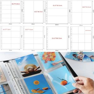 YUNAFIN PP A4 Kpop Photocard  Binder DIY Multiple Pockets Card Stamp Die Jewelry Storage Stationery Transparent Photo Album Refill Pages