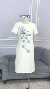 Đầm nữ thiết kế sang trọng thanh lịch chất liệu vải dệt cao cấp dày dặn đứng form DD4L0433 Thương hiệu Thiều Hoa