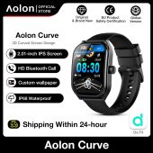 Aolon Curve Smart Watch for Men IP68 Waterproof original Smartwatch Bluetooth Call Health Monitoring For Men sports Smartwatchs for women 2.01 inch touch screen Smart Watch