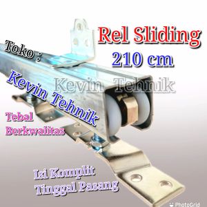 Rel Pintu Geser Sliding 1 set 210 cm Rel Sliding Pintu Geser 210 cm Sliding Track 210 cm Komplit