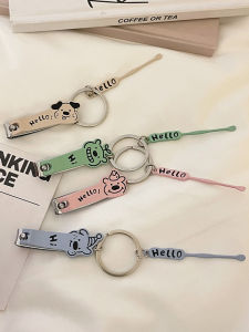 Portable Cartoon Nail Clippers Set with Ear Spoon Single Nail Scissors Manicure Tool Keychain for Personal Cleaning And Care
