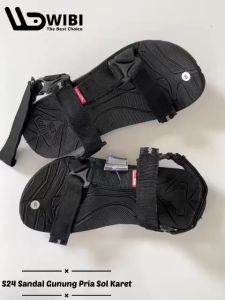 WIBI Sandal Pria Wanita Gunung Adventure Outdoor Slide Slip On Wibi S24-02 Hitam 39-43