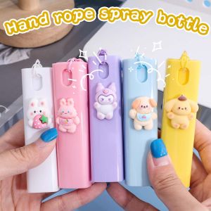 Kawaii Sanrio Spray Bottle Cartoon Student Travel Portable Cosmetics Perfume Alcohol Press Bottled With Hanging Rope
